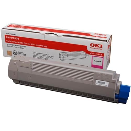 Toner magenta OKI 44059106 d'origine pour imprimantes C800 et C810
