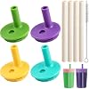 Válvula de mordida y popotes de silicona de repuesto para vaso Owala Kids 12oz | Boquilla de repuesto a prueba de derrames, sorbete, tapa superior compatible con vaso Owala Kids 12oz 15oz, libre de BPA 2