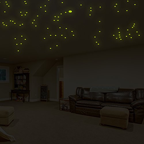 (79" X 52") Glowing Vinyl Ceiling Decal Star Map/Glow In The Dark Constellations Sticker/Luminescent Milky Way Stars Room Mural #TOP1