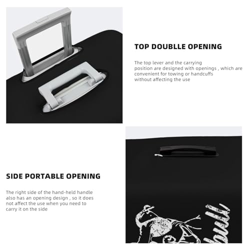 Pitbull Mama Travel Luggage Cover Suitcase Protector Fits 29-32 Inch Case(Black,XL)4