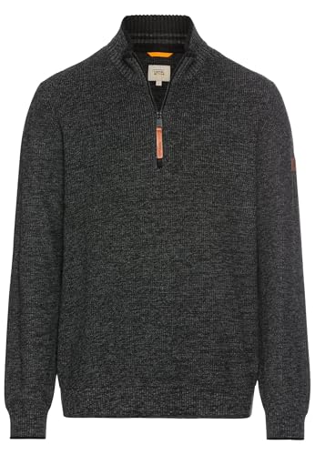 camel active Herren Pullover aus einem Baumwollmix Asphalt, Menswear-L
