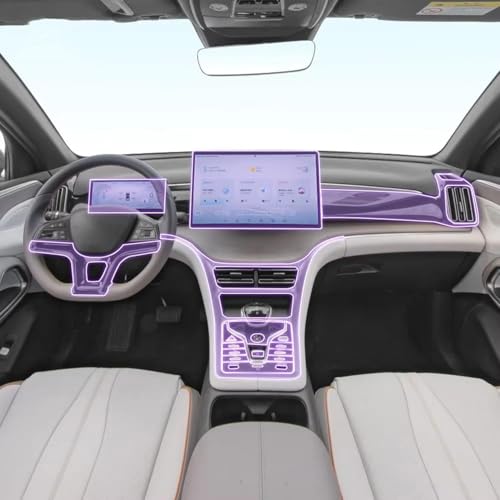 Protection console BYD Song Pro film transparent haute résistance pour habitacle