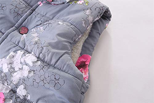 Mud Kingdom Puffer Vest Girls Floral Fleece Lined 3-10 Years4