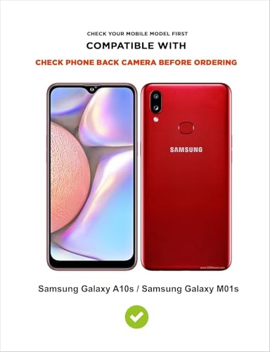 Image of Bintage Back Cover Compatible for Samsung A10s / M01s 4G | Cute Fun Ball | 3D Taddy Smiley Coffee | Milk Case | Full Body Protection - Brown