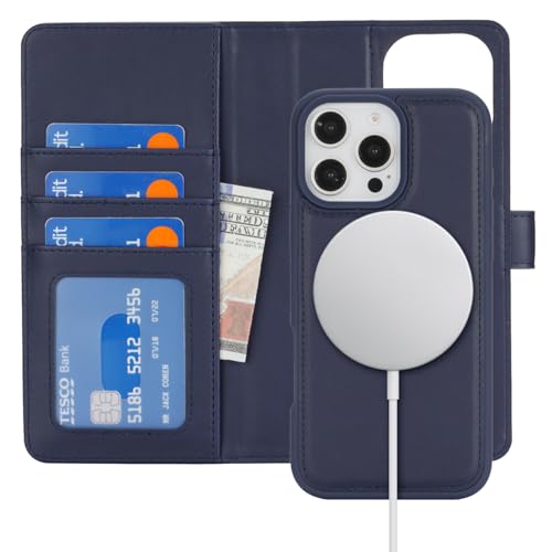 Pelanty for iPhone 16 Pro ケース手帳型 Magsafe対応ワイヤレス充電 for iPhone16 Pro 2in1分離式 携帯カバー 手作り PUレザー+TPU 財布型カバー マグネット 取り外し自由 両用2way 小銭入れ札入