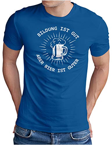 T-shirt bière drôle en coton bleu roi grand format XXXXL pour homme