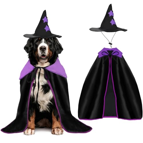 YUEPET Extra Large Dog Halloween Costumes Witch Costume Set Halloween