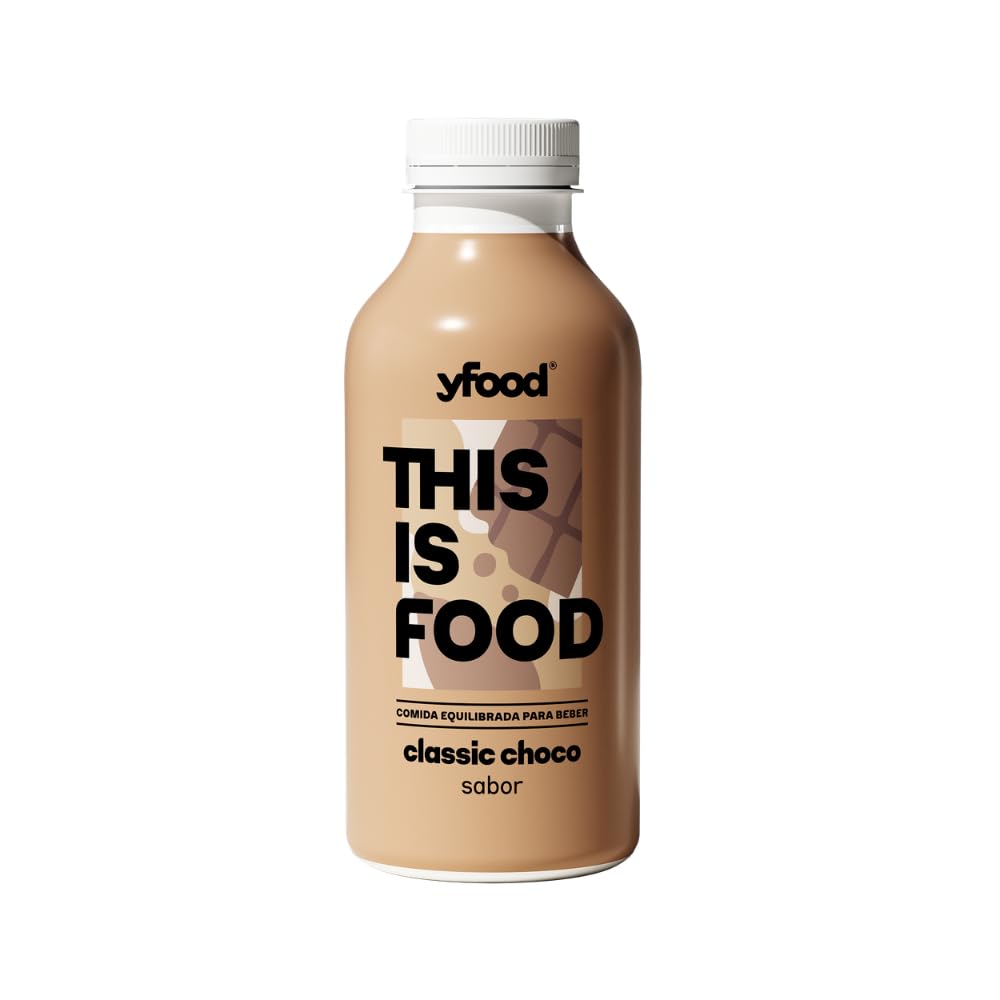 yfood Classic Choco - Batido Sustitutivo de Comida, Bebida Proteica Lista para Beber, 30 g de Proteína, 26 Vitaminas y Minerales, Sin Lactosa y Sin Gluten, 500ml