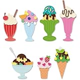 Contenu de l'emballage : le paquet contient 2 matrices de découpe pour crème glacée. Il mesure 104 x 150 x 0,8 mm et 100 x 116 x 0,8 mm. Contenu riche et styles uniques que vous pouvez utiliser et remplacer dans différents travaux manuels, vous pouvez laisser libre cours à votre créativité et créer des créations uniques