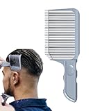 Barber Fade Combs - Anti-Static Professional Clipper Combs | Curved Back Triangular Tooth Haircut Comb | Blending Flat Top Comb for Short Haircuts, Heat Resistant Salon Styling Tool 1 Pack