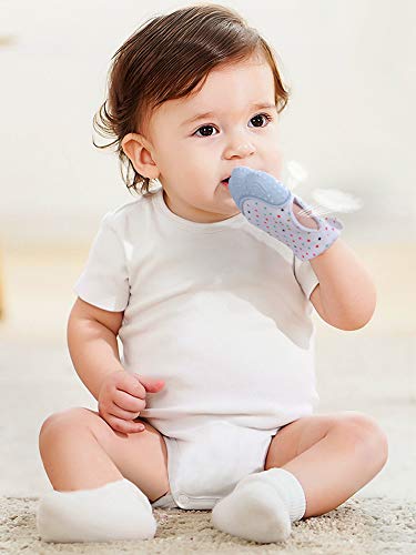 Teething Mitten Multiple Breathable Chew Mitt Baby Teething Toy Baby Self Soothing Teether, Teething Pain Relief Toy, Prevent Scratches Glove Stay On Babys Hand, For 0-6 Months Baby #TOP5