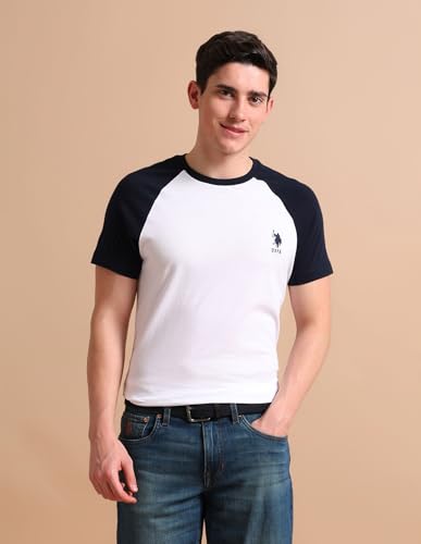 Image of U.S. POLO ASSN. Knitted Cotton T-Shirts for Men - 100% Cotton, Breathable & Comfortable, Half Sleeves Mens Casual T Shirts
