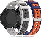 Cinturino di ricambio per Garmin Vivoactive 4 / Forerunner 265 / Forerunner 255 / Venu 2 / Venu 3 a sgancio rapido, 22 mm, morbido e resistente al sudore, 2P2