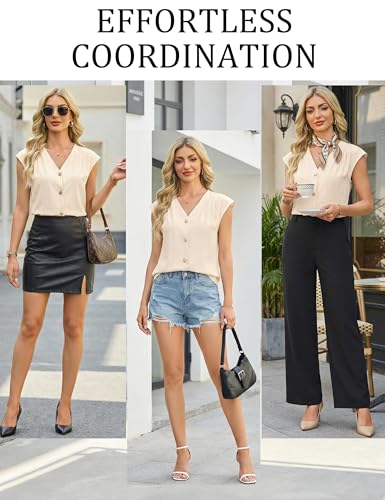 Camisetas de trabajo para mujer con acabado premium y corte sofisticado de botones 5
