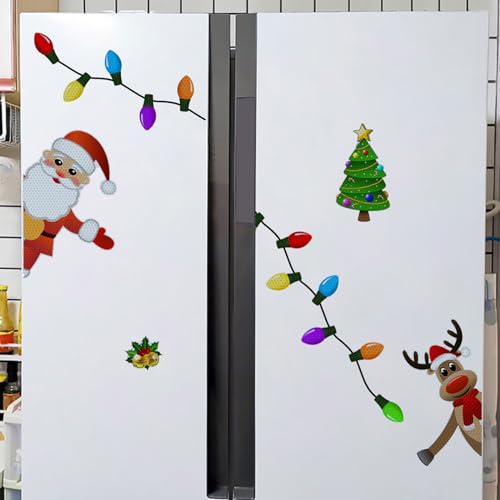 Imanes de coche navideños reflectantes y decoraciones de Navidad para nevera 5