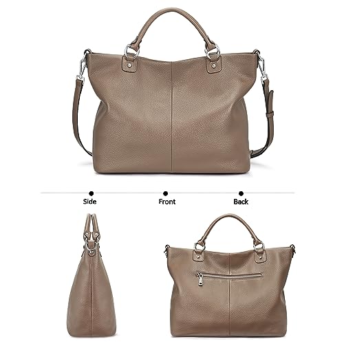Image of Kattee Women's Soft Genuine Leather Tote Bag, Top Satchel Purses and Handbags