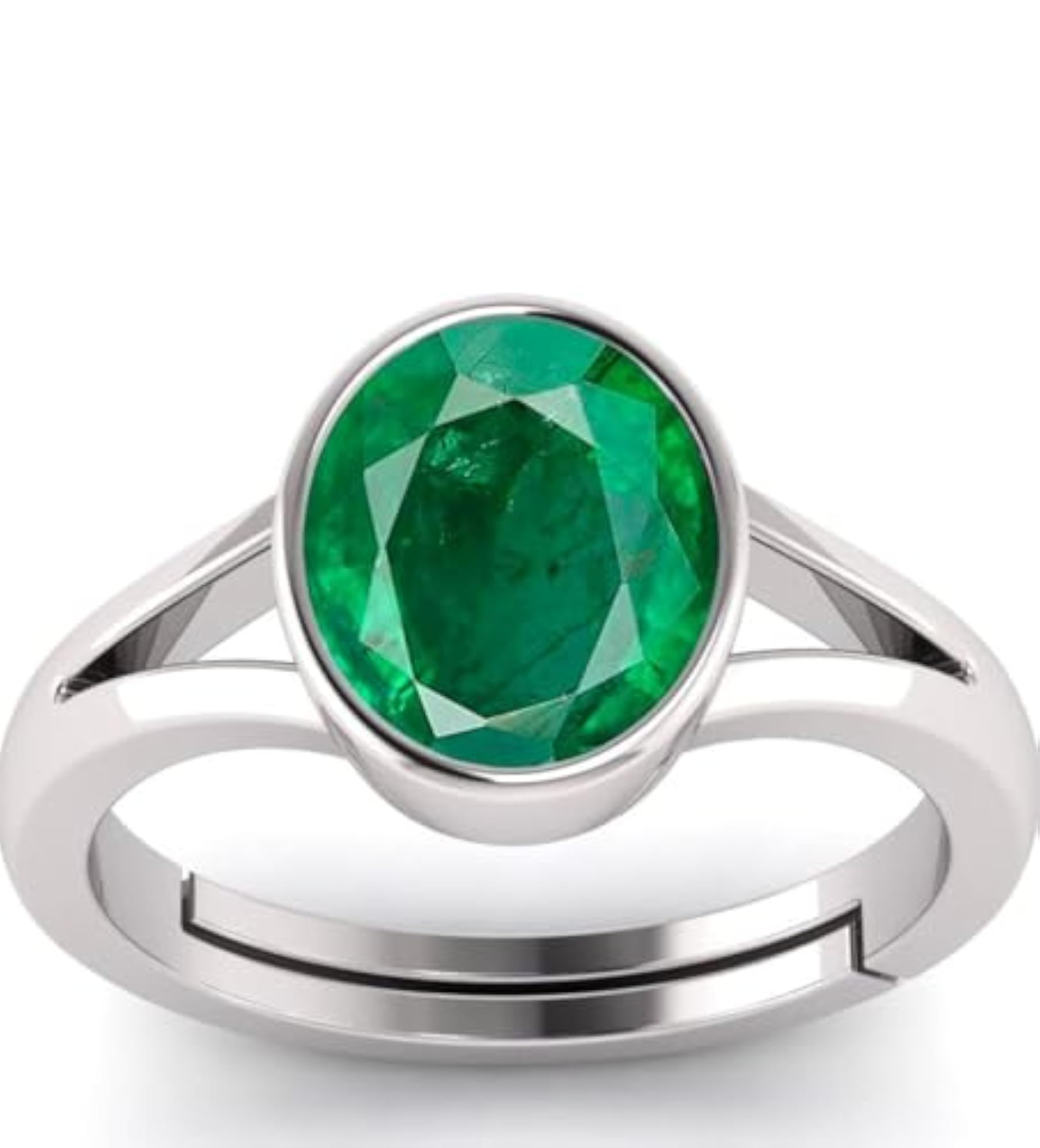 Natural Panna Astrological Ring, 8.30 Carat Certified Emerald