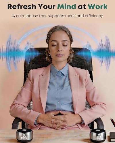 Image of Sound Frequency Instruments, Meditation Tone TWS Machine- Solfeggio Bath Device for Yoga, Mindfulness, Singing Therapy System of Chakra Relaxation and Stress 5 Tones, 3 Timer Modes