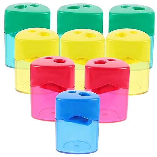 Operitacx 12 Piezas Perforar utensilio lapices estafador automático pencil sharpener útiles escolares sacapuntas manual herramientas para afilar lápices sacapuntas de oficina acero