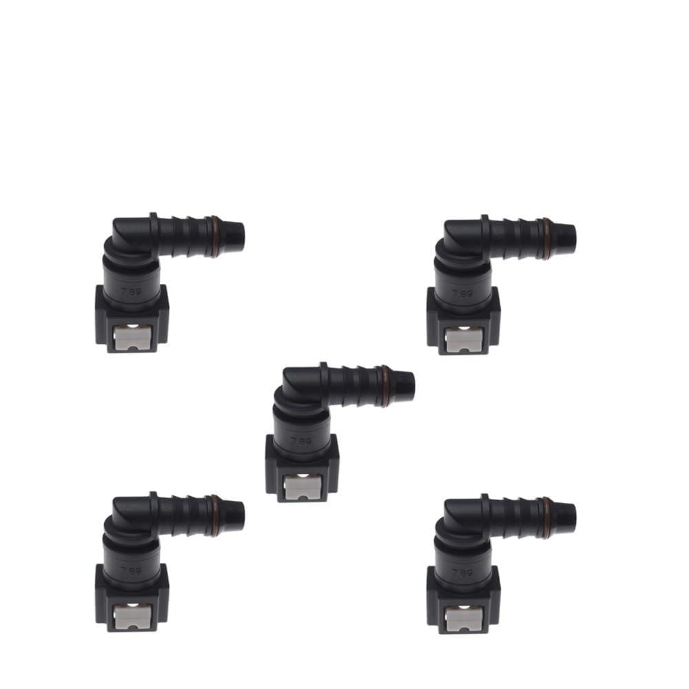 2/5/10x 7.89 ID8 90° Car Line Hose Coupler Quick Release Connector Line Nylon Hose Coupler Carburetor Part(5PCS)