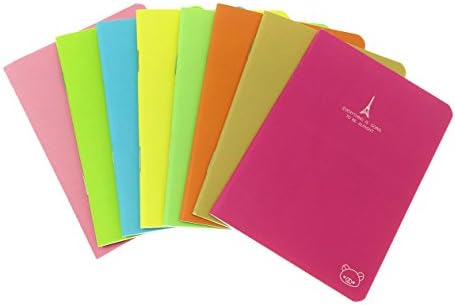 ZFBBALIMITOPIA 8pcs Mini Notebook,Candy Colors Portable Journal Pocket Steno Memo Notebook MiniDaily NotePad(8 Colors,Ruled Pages)