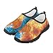 Doojoayie Basketball Theme Running Shoes for Boys Size 13.5 Little Kids Slip on Sneakers Cool Flame Sneakers Non Slip for Little Boys Stylish Athletic Bowling Shoes to Son