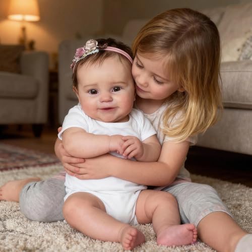 Brastoy Bebê Reborn Boneca Menina Corpo de Silicone Pintado Reali...