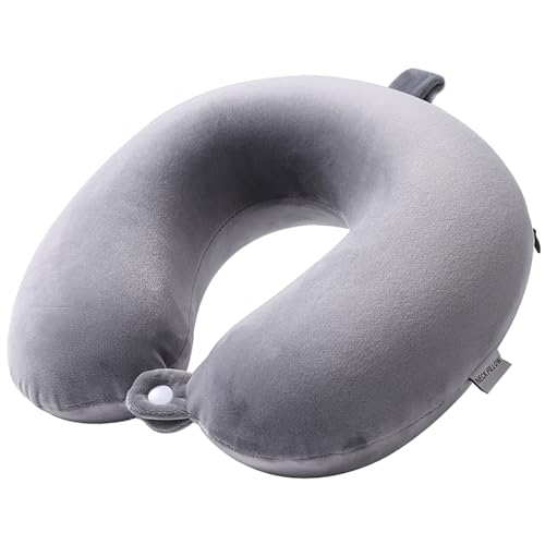 Cozy BoSpin Reisekissen- Perfektes Memory Foam Nackenkissen Stützkissen，kompakt und leicht, schnell gepackt,Schlafrestkissen (grau)