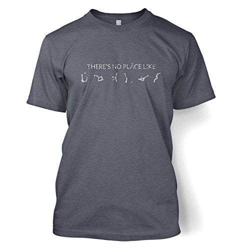 Something Geeky PP There's No Place Like Earth T-shirt (X-Large (46/48")/Heather Navy)