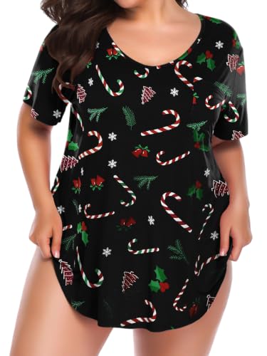 Image of BELAROI Women Plus Size Tops V-Neck Tunics Shirts