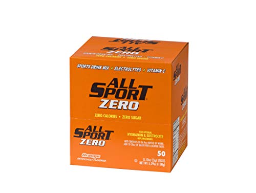 All Sport Powder Hydration Sticks | Zero Calorie | Performance Electrolyte Drink Mix | Sugar Free | 2X Potassium | Orange | 3 Grams (50 Count) #TOP1