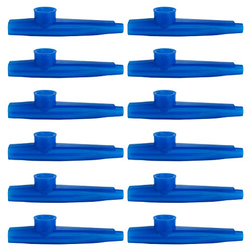 Kazoo Tiger KAZ7 lot de 12 en plastique bleu pour grands groupes et ateliers
