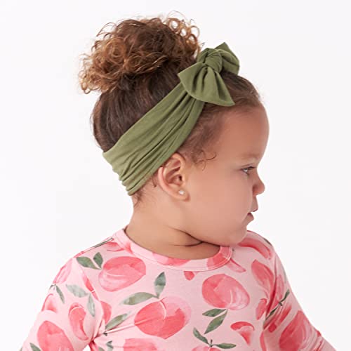 Gerber Baby Girls Buttery Soft Headband With Bow With Viscose Made From Eucalyptus, Olive, One Size #TOP2