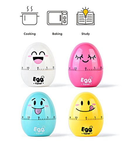 60 Minutes White Funny Mechanical Home Kitchen Egg Timer For Cooking,Kids #TOP1