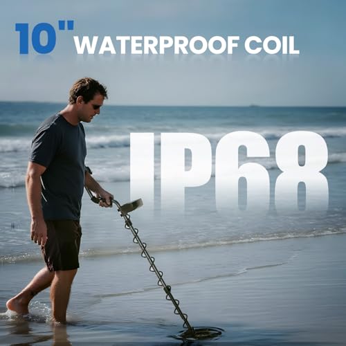 DR.ÖTEK Metal Detector for Adults Waterproof, Professional Gold Detector Kit with Higher Accuracy, 10" IP68 Coil, 5 Modes, Backlight LCD Display, Advanced DSP Chip for Beach Underwater Hunting, Blue