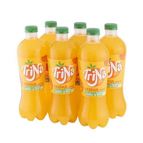Trina Naranja, Refresco Bajo en Calorías, Bebida Sin Gas - Botella, Pack 6 x 1,5 L