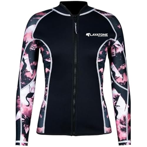 LayaTone 2mm Wetsuit Top: 20% Nylon Stretch/Tear-Resist, Alloy YKK No-Jam