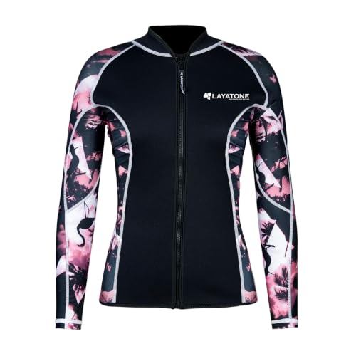 LayaTone Top de Traje de Neopreno 2mm con Cierre de Cremallera Anti-Jam YKK Aleación