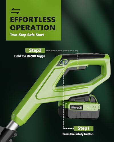 20V 12.2-Inch Cordless Snow Shovel, Battery Powered Snow Blower with Directional Plate, 20-Volt/4.0 Ah Lithium-ion Battery Pack, and Quick Charger Included