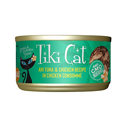 Image of Tiki Cat Luau Wet Cat Food, Ahi Tuna & Chicken, 2.8 oz. Cans (12 Count)