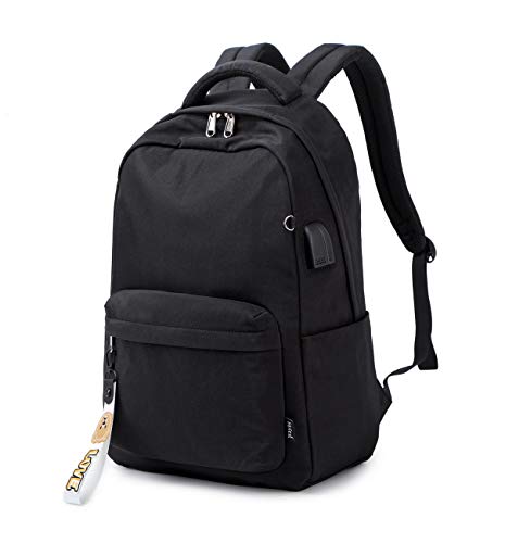 Preisvergleich Produktbild Acmebon Mädchen klassisch Schule Rucksack robust bunt Büchertasche für Teenager Schwarz