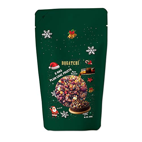 Image of BOGATCHI Plum Cake Mix - Pre-Soaked Dry Fruits Raisins, Cashews, Dates, Dry Ginger, Orange Peel, Tutty Fruity, Cherry , 300g