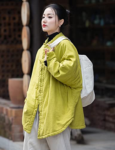 NFYM Women Quilted Jackets Long Sleeve Button Down Lightweight Casual Loose Warm Padded Winter Coat3