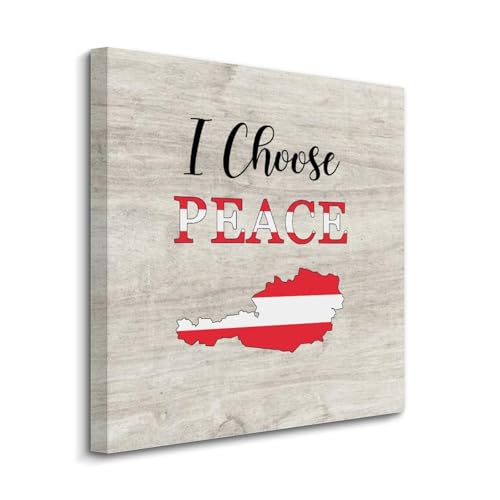 Cuadro de Austria I Choose Peace: decoración moderna de lienzo para tu salón u oficina