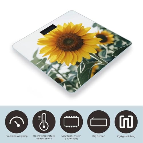 Báscula digital de baño FekiLoot con pantalla LCD amplia miniatura 3