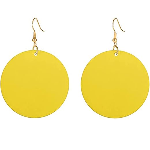 Brincos femininos redondos de madeira natural, feitos à mão, grandes, leves, geométricos, africanos, retrô