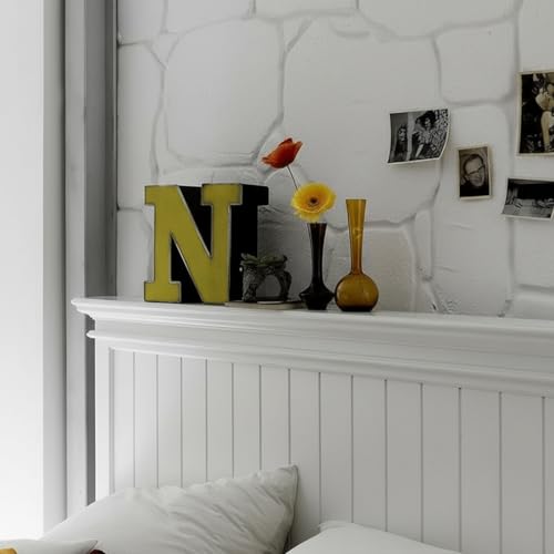 Image of APRODZ Solid Wood Without Storage Queen Size Clemons Bed for Bedroom Stylish | White Finish