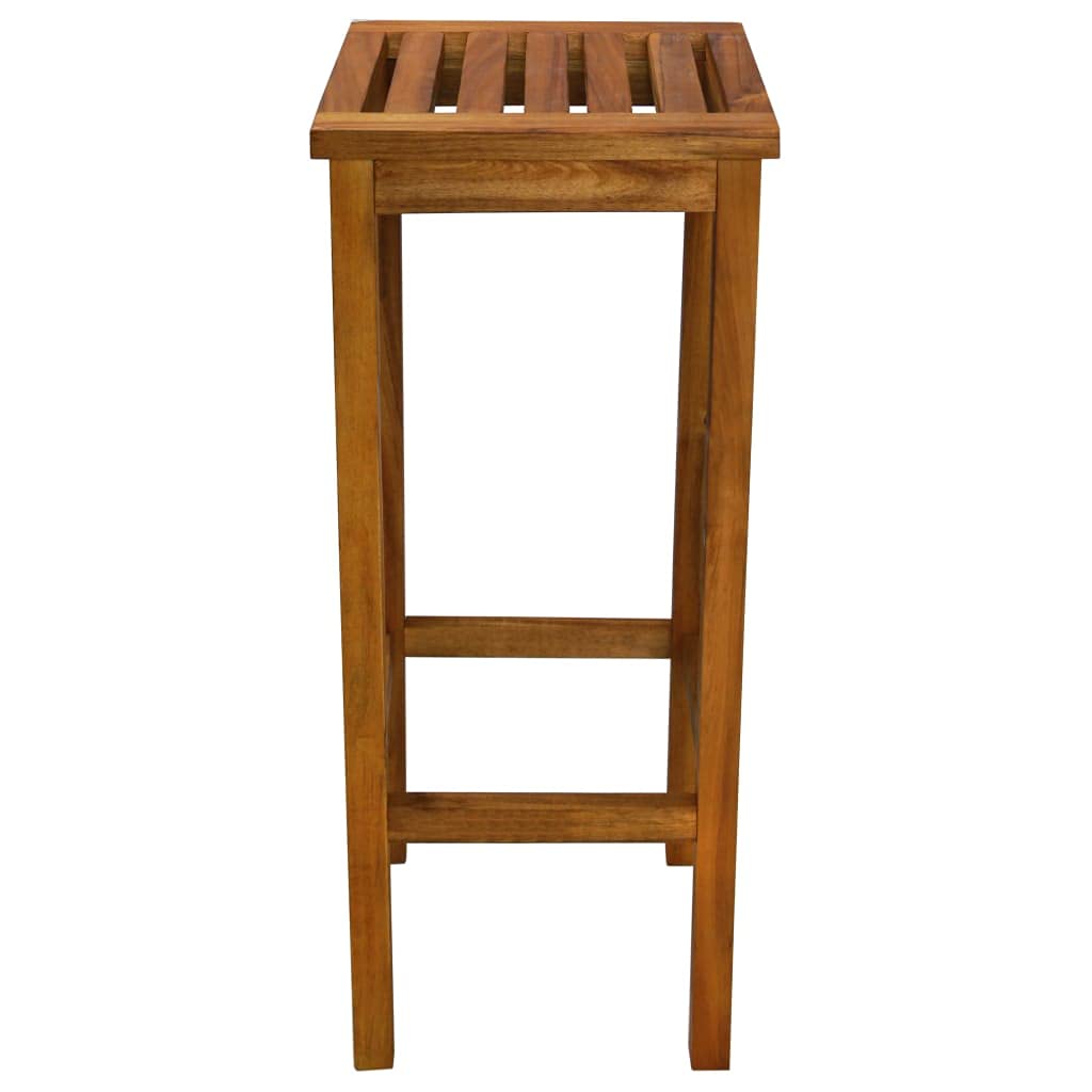 Lot de 2 tabourets de bar en bois massif d'acacia avec repose-pieds pour comptoir de bar ou de cuisine et capacité de charge de 110 kg