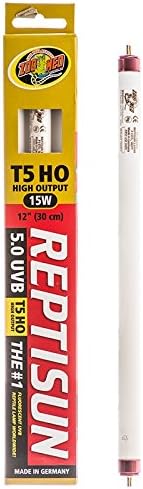 Zoo Med ReptiSun 5.0 UVB T5HO 15W 12” Reptile Lighting Fluorescent Tube Bundle with Carolina Custom Cages' Chlorhexidine Refill