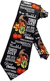 Steven Harris Mens Thanksgiving Cornucopia Necktie - Black - One Size Neck Tie